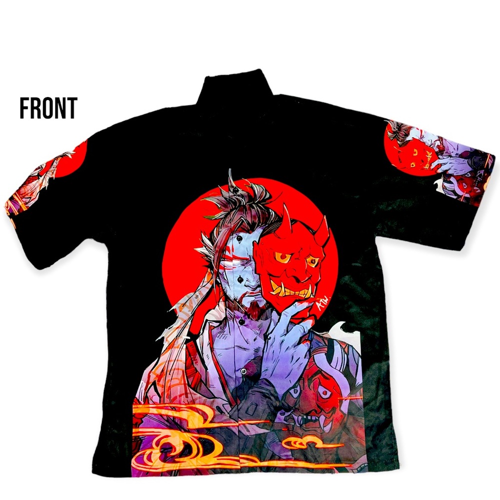 Demon Hanzo Button Up Shirt - Anime